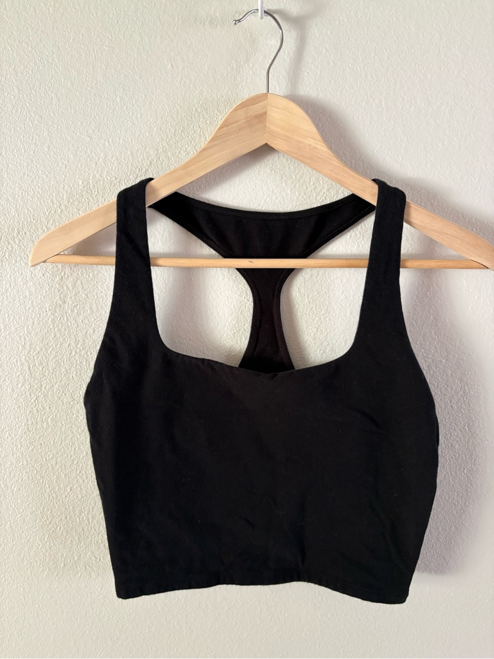 Free People Black Racerback Tank Crop Top